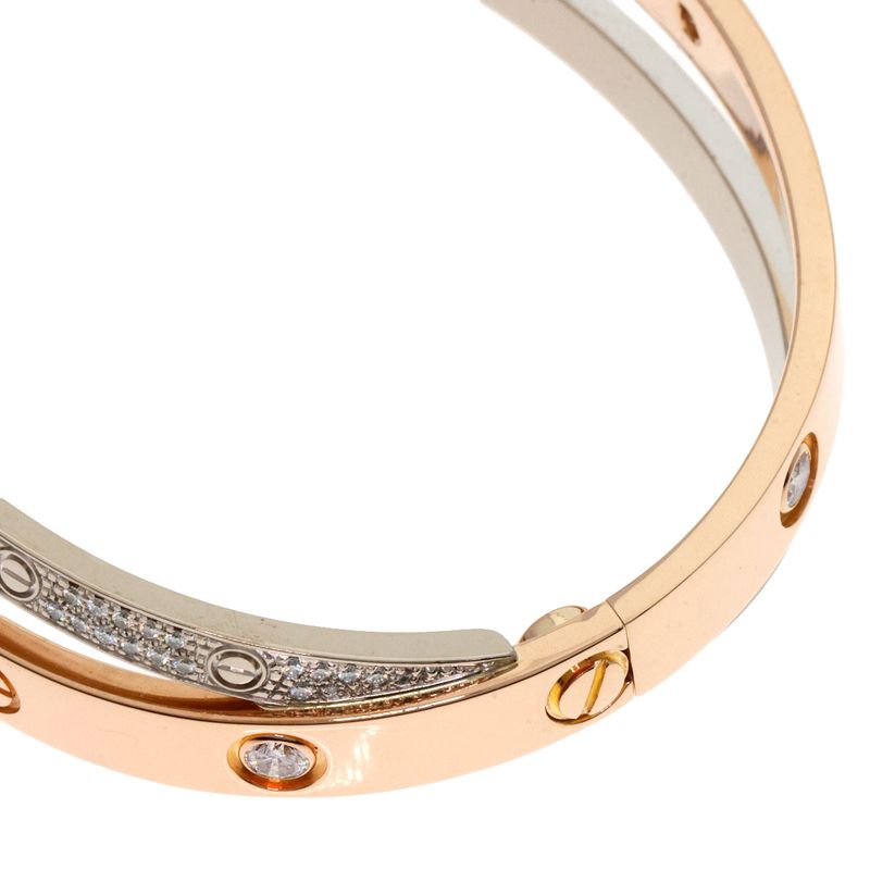 Cartier Love Bracelet Full Diamond #16 Bracelet With Screwdriver 18K White Gold