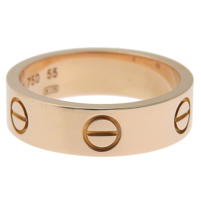 Cartier Love Ring Classic Model 18K Pink Gold 750 Pink Gold #55 Equivalent To