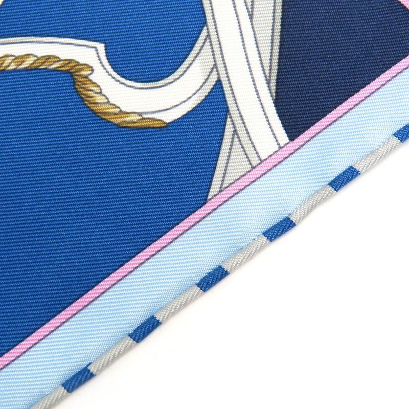 Hermes Springs 100% Silk Carré 45 Scarf Blue Navy Color Made In France Women's
