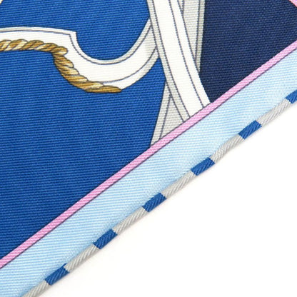 Hermes Springs 100% Silk Carré 45 Scarf Blue Navy Color Made In France Women's