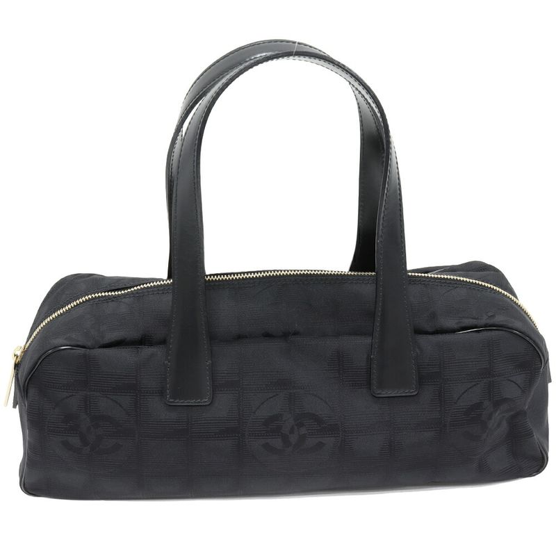 Chanel Handbag Boston Bag New Travel Line Mini Boston Nylon Calf Black A15828