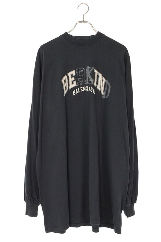 Balenciaga 739027 Tpvd5 Damaged Logo Embroidery Long Sleeve Cut And Sewn Men's 2