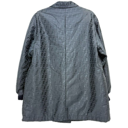 Fendi Nylon Jacket Zucca Pattern Nylon Blue
