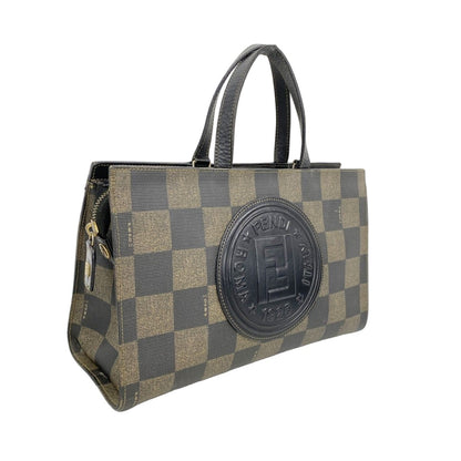 Fendi Handbag Black Brown Silver — view 2