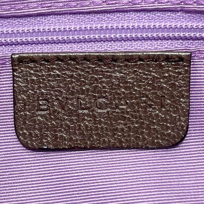 Bulgari Tote Bag Lolita Beige Brown Logomania Excellent Condition