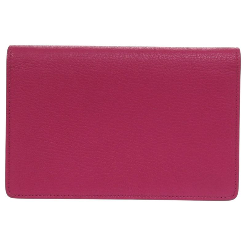 Balenciaga Pandora Chain Wallet Leather Magenta Long Wallet 1049 Balenciaga