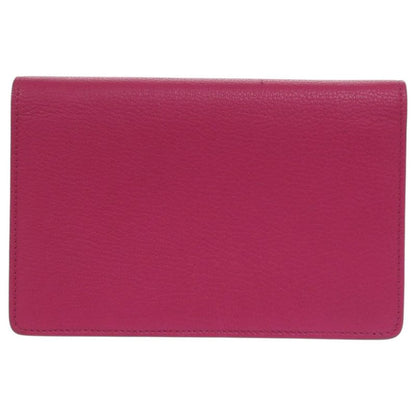 Balenciaga Pandora Chain Wallet Leather Magenta Long Wallet 1049 Balenciaga
