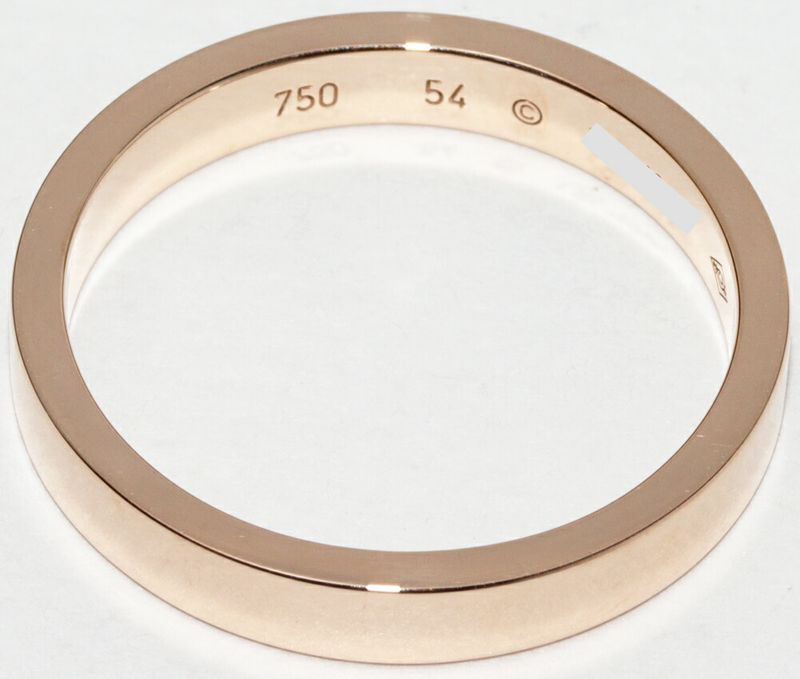 Cartier Ring 18K Pink Gold C De Cartier Ring Engraved Ring Width 3mm (012in)