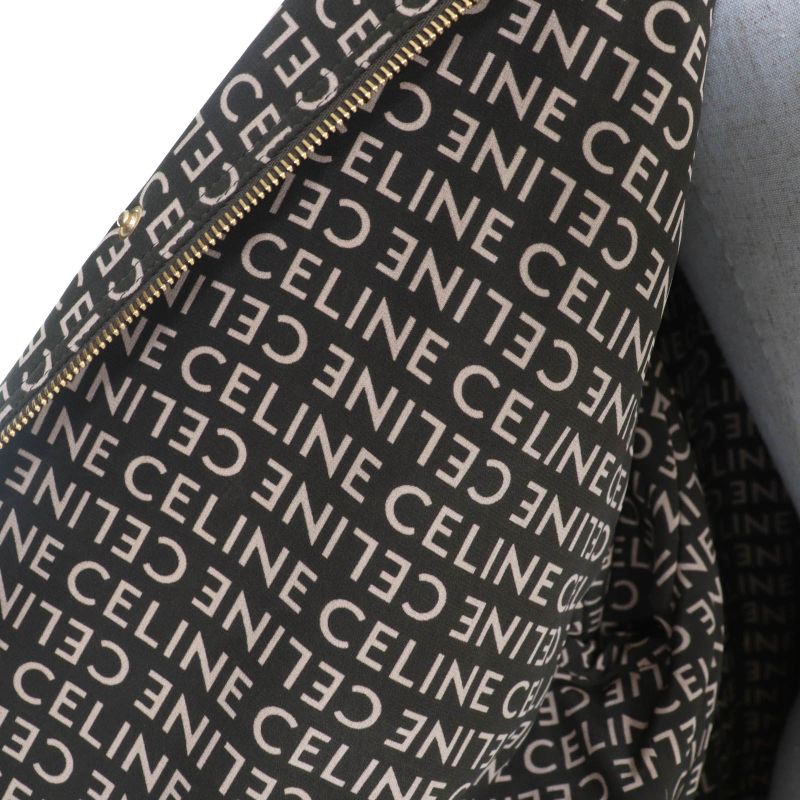 Celine 2v19j983q 100% Silk Eddy Triomphe Button Full Logo Design Collarless