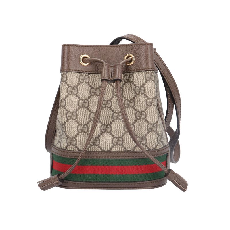 Gucci Mini Bucket Ophidia Shoulder Bag GG Supreme Canvas 550620 Beige Ladies