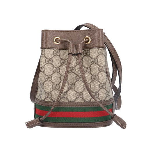 Gucci Mini Bucket Ophidia Shoulder Bag GG Supreme Canvas 550620 Beige Ladies