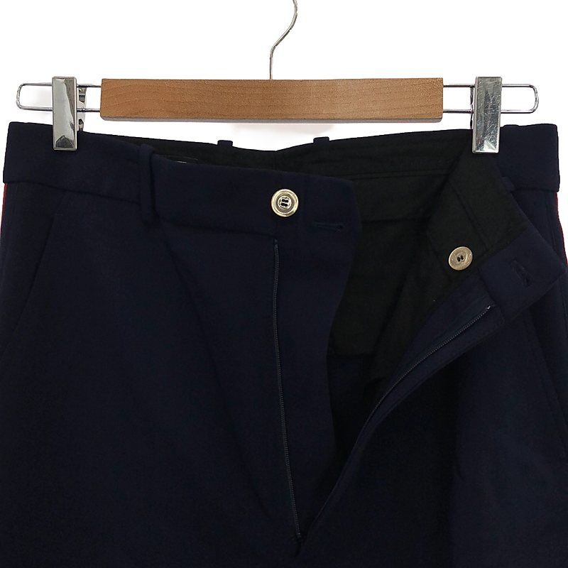 Gucci | 2018 | Webline Rayon Trouser Pants | 42 | Navy Red | Women's