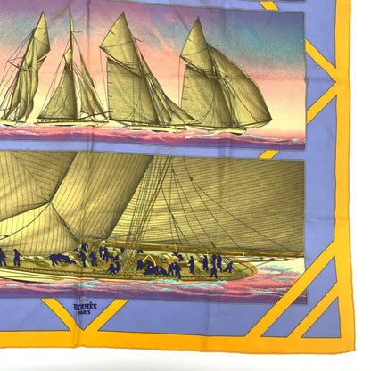 Hermes Carre 90 Rafales Spree Ship Multicolor Large Scarf 100% Silk