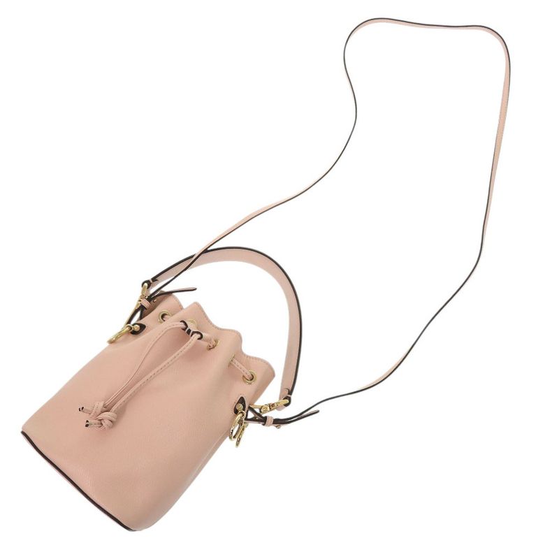 Fendi Montresor Mini 8bs010 Leather Pink 2way Handbag 0267 Fendi