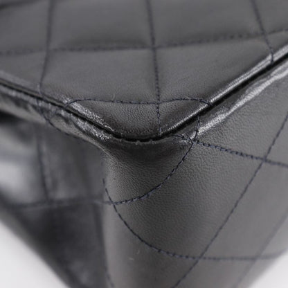 Chanel Chain Shoulder Deka Matelasse 30 Double Chain A04412 Lambskin Black