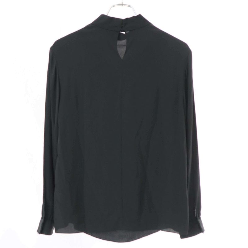 Celine High Neck Silk Pullover Shirt Blouse 2b112008d Black 34