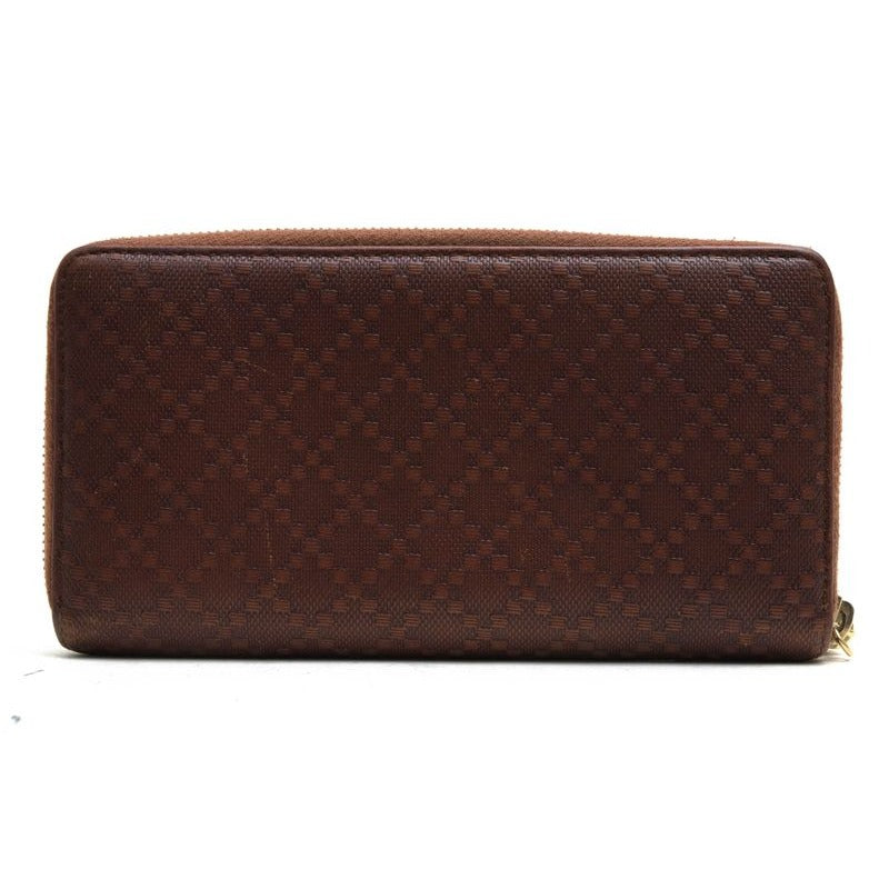 Gucci Long Wallet Men Leather Brown 0416 GG Diamante with Coin Purse — view 2