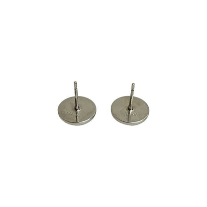 Hermes Eclipse Round Earrings Metal Small Items Silver Ivory — view 5