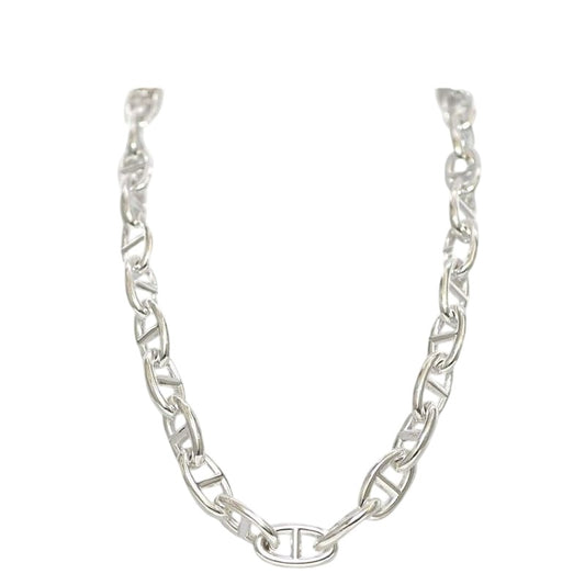 Hermes Necklace Chaine D'ancre GM 29 Frames Silver Ag
