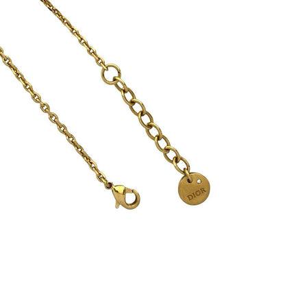 Dior CD Logo Faux Pearl Chain Bracelet Gold — view 4
