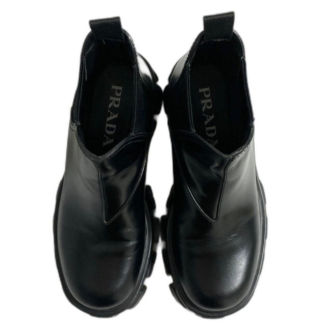 Prada Monolith Side Gore Boots 35.5 Black Short — view 2