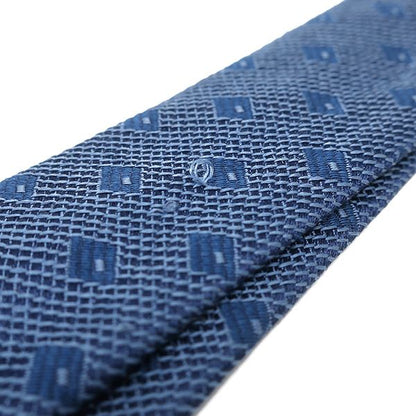 Chanel Necktie All Over Pattern 10cm (3.94in) Silk Blue Blue