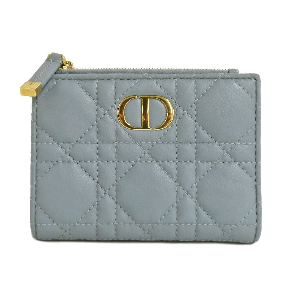 Dior Caro Dahlia Wallet Cannage Cloud Blue Calfskin Light