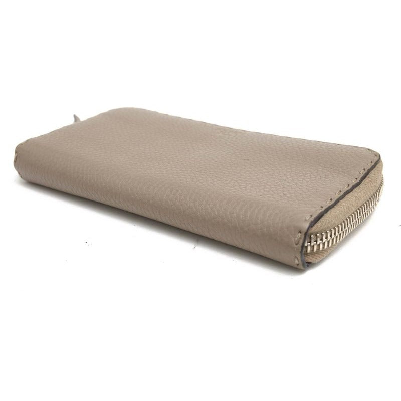 Fendi Long Wallet Women Leather Gray 8 M0374 Selleria — view 3