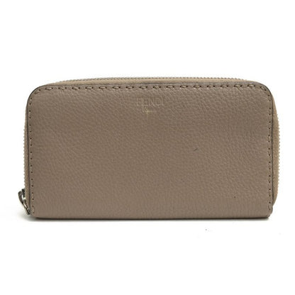 Fendi Long Wallet Women Leather Gray 8 M0374 Selleria