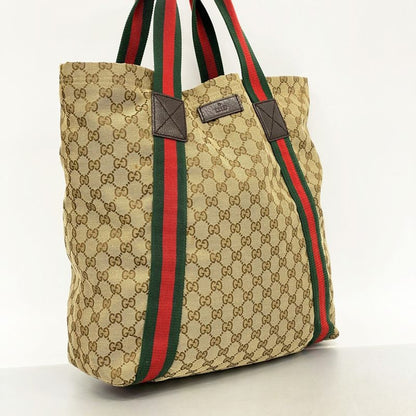 Gucci Tote Bag GG Canvas/sherry Line 189669 Canvas Brown Ladies