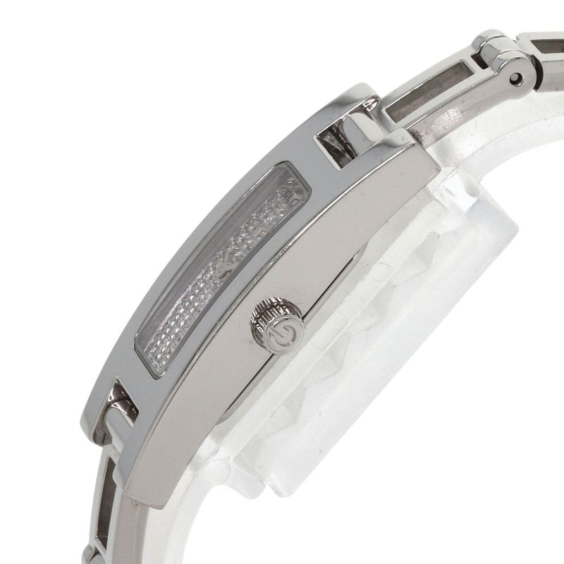 Gucci 3900l Square Face Dial With Diamonds Wristwatch SS Ladies