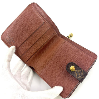 Louis Vuitton Compact Zip Monogram PVC Brown Bifold Wallet Gold M61667