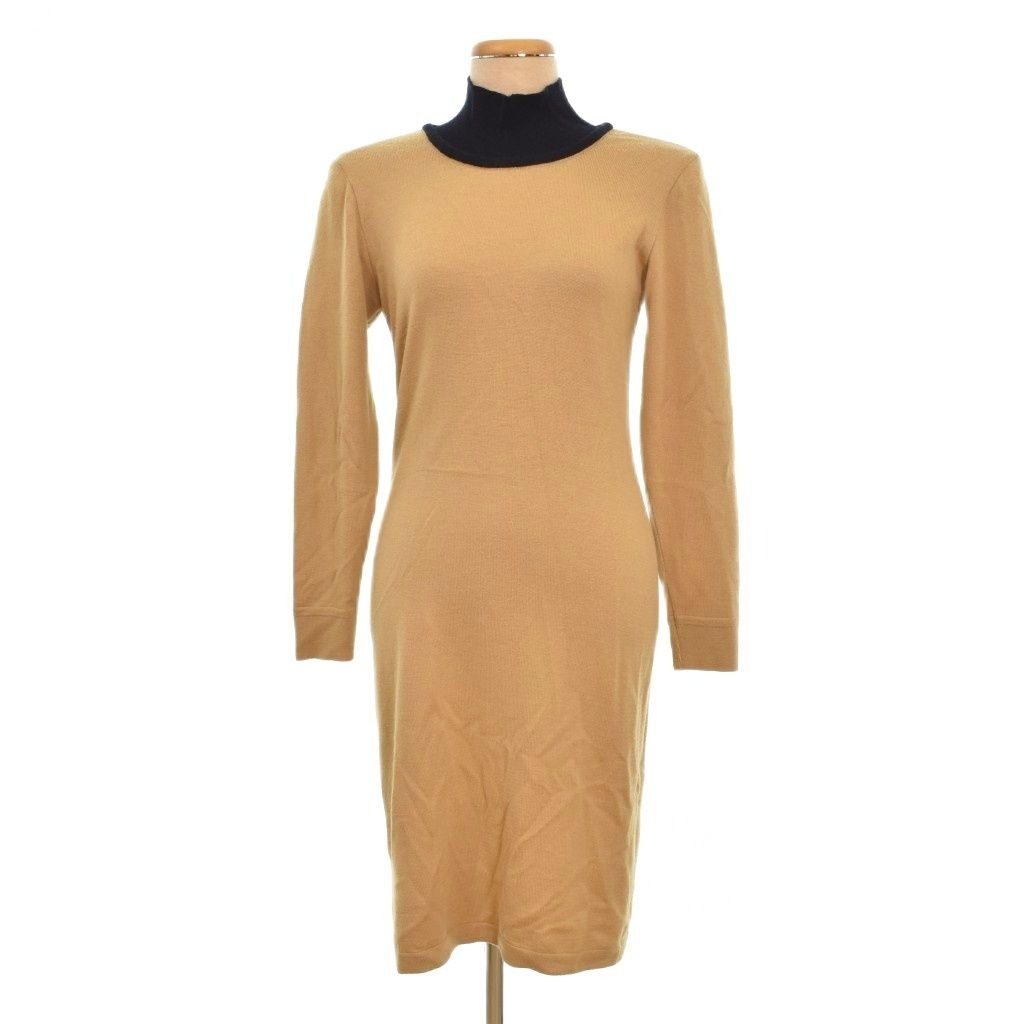 Dior Knit Dress High Neck M Beige