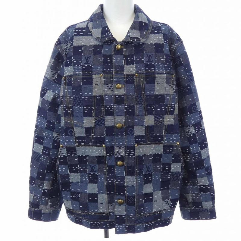 Louis Vuitton Damier Denim Workwear Blouson Jacket Hta 80 Wwio