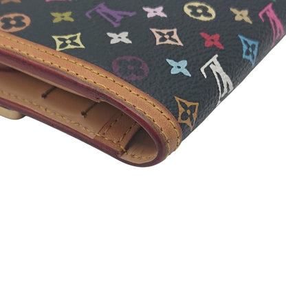 Louis Vuitton Multicolor International Monogram Wallet Black Noir — view 12