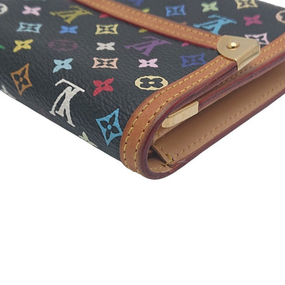 Louis Vuitton Multicolor International Monogram Wallet Black Noir — view 7