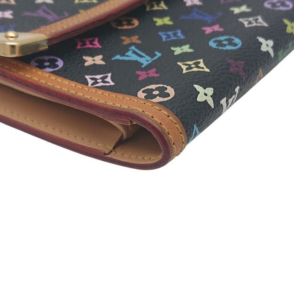 Louis Vuitton Multicolor International Monogram Wallet Black Noir — view 8