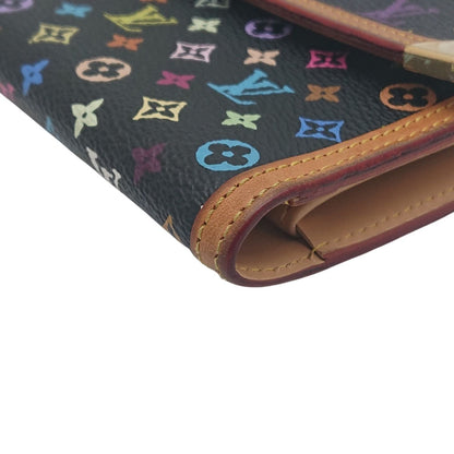 Louis Vuitton Multicolor International Monogram Wallet Black Noir — view 9
