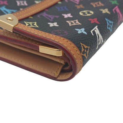 Louis Vuitton Multicolor International Monogram Wallet Black Noir — view 10