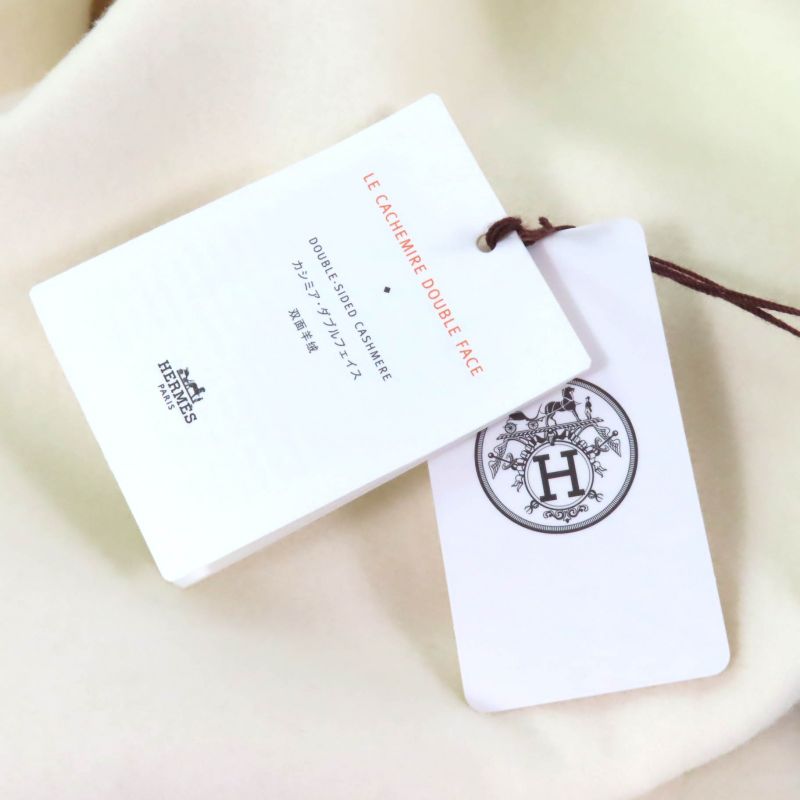 Hermes 23AW 3h0141da 100% Cashmere Leather Used Belt Design Long Gilet Vest Off