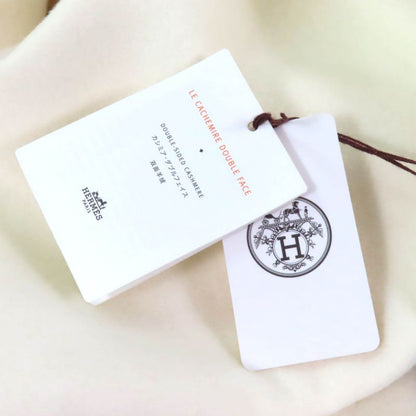 Hermes 23AW 3h0141da 100% Cashmere Leather Used Belt Design Long Gilet Vest Off