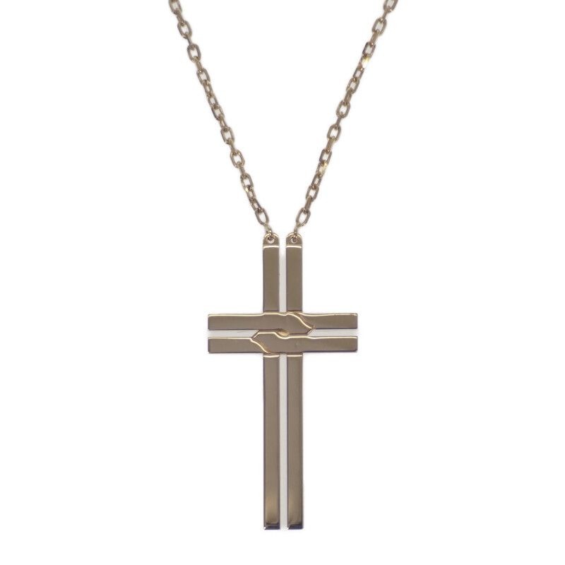 Cartier Cross Pendant Necklace 18K Yellow Gold