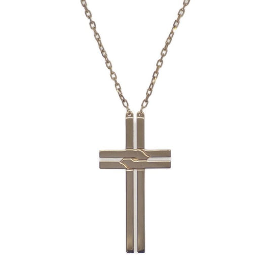 Cartier Cross Pendant Necklace 18K Yellow Gold