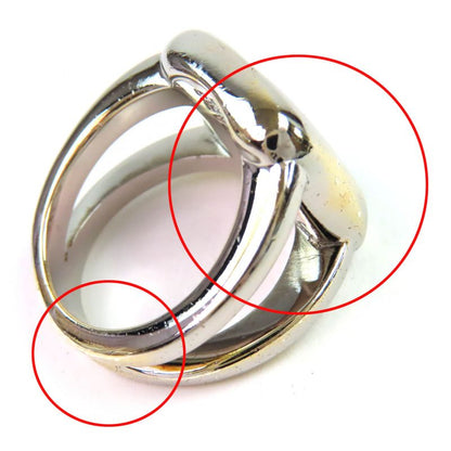 Hermes Serie Shell Accessories Ring・ring Silver Aurora Color 55