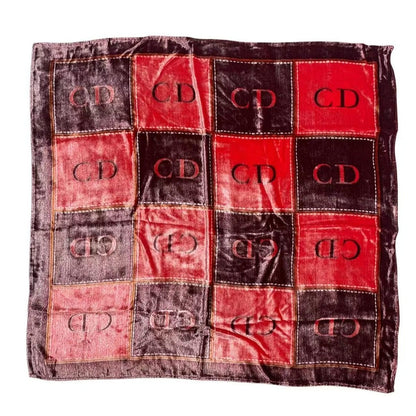 Dior Scarf Cdlogo Velour Red
