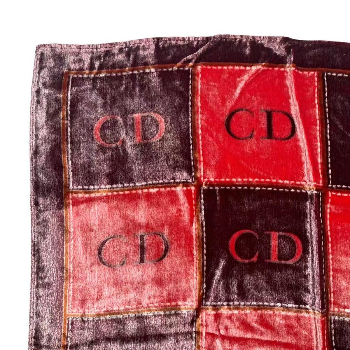 Dior Scarf Cdlogo Velour Red — view 2