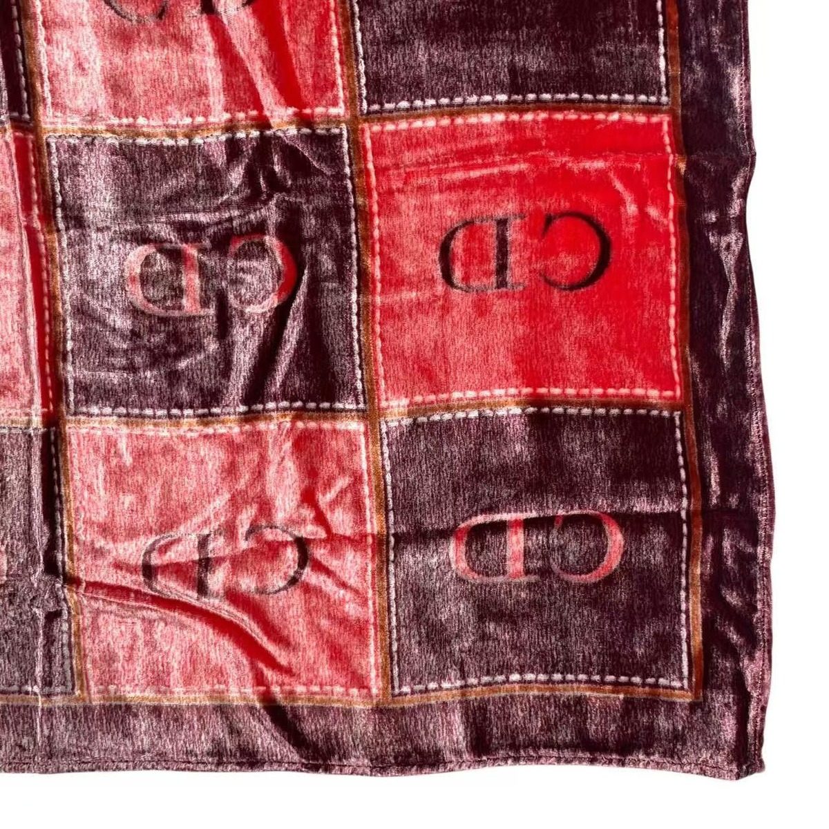 Dior Scarf Cdlogo Velour Red — view 5
