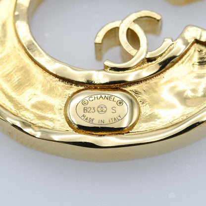 Chanel Earrings No.5 Number Five B23S Coco Mark Black/gold Color With Box