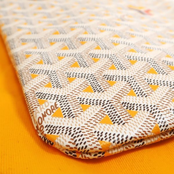 Goyard Poitiers Cles Levois 2WAY Bag Mini Pvc×leather White Yellow Similar