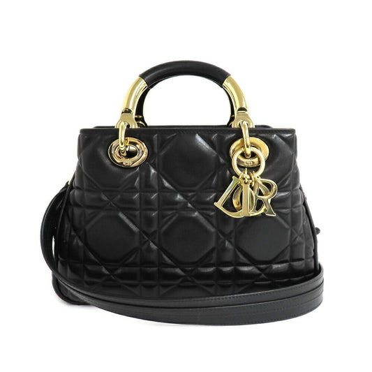 Dior 95.22 Cannage Handbag 2-Way Shoulder Calfskin